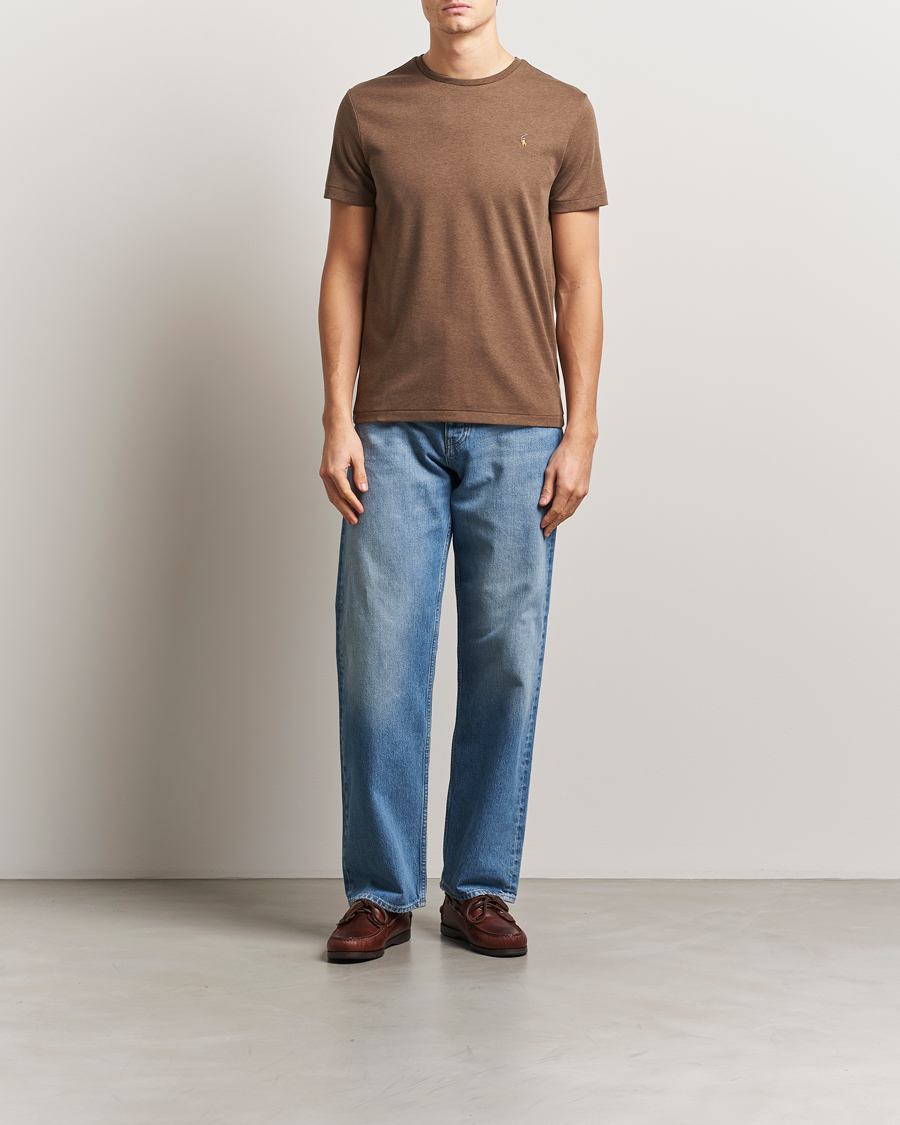 Homme | T-shirts | Polo Ralph Lauren | Luxury Pima Cotton Crew Neck T-Shirt Cedar Heather