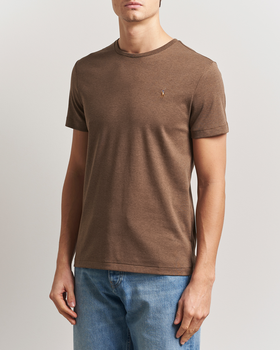 Homme | T-shirts | Polo Ralph Lauren | Luxury Pima Cotton Crew Neck T-Shirt Cedar Heather