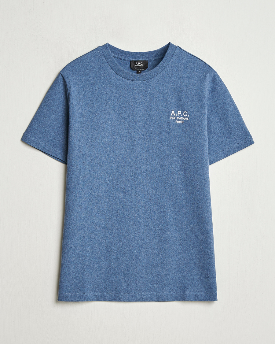Homme | T-shirts | A.P.C. | Rue Madame T-Shirt Blue Melange