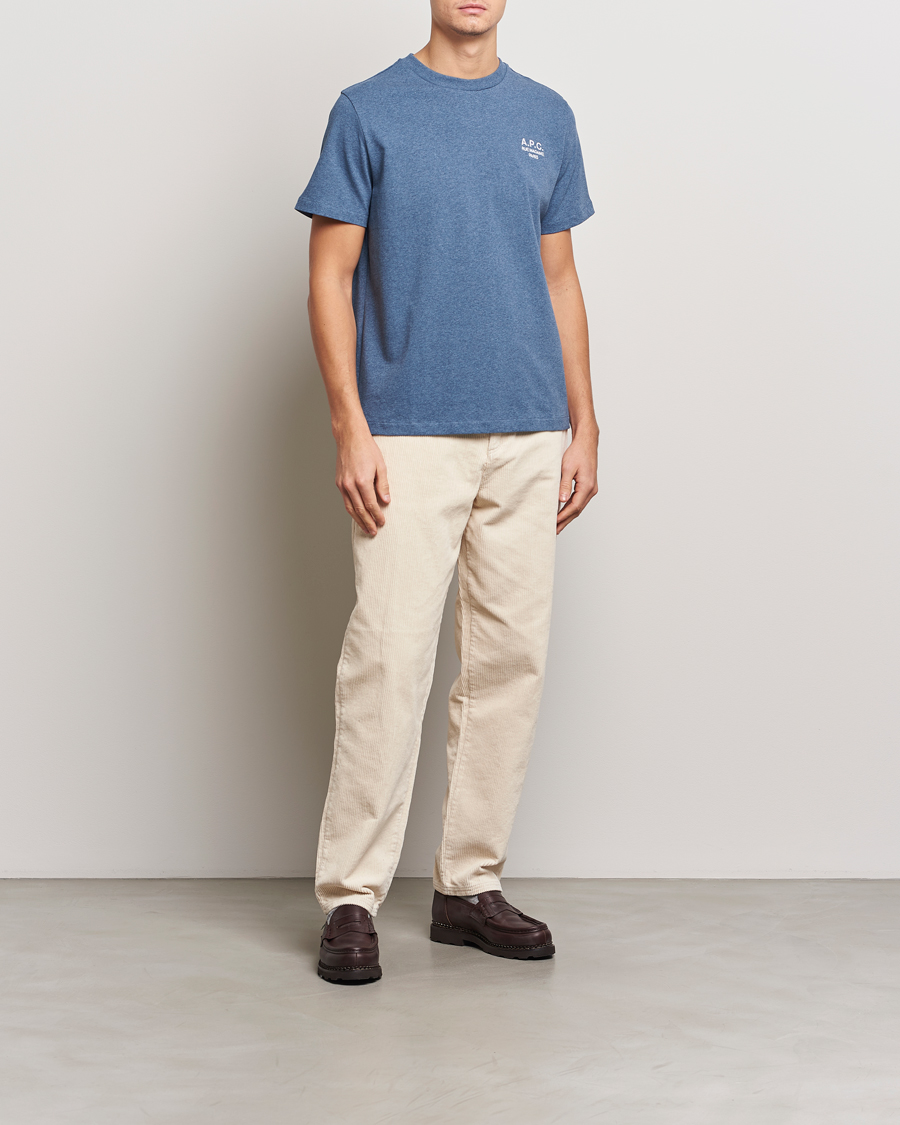 Homme | T-shirts | A.P.C. | Rue Madame T-Shirt Blue Melange