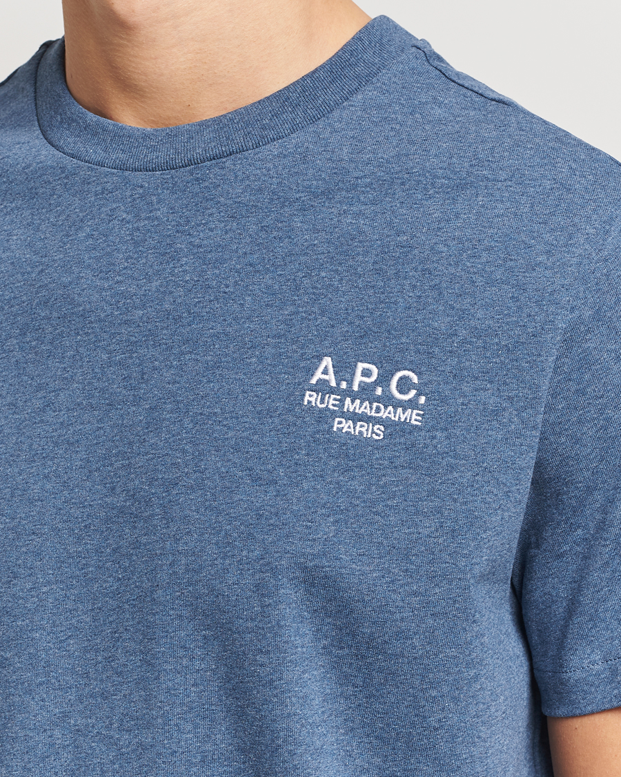 Homme | T-shirts | A.P.C. | Rue Madame T-Shirt Blue Melange