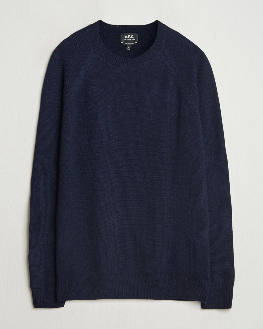 Homme | Pulls Et Tricots | A.P.C. | Pierre Lambswool Sweater Dark Navy