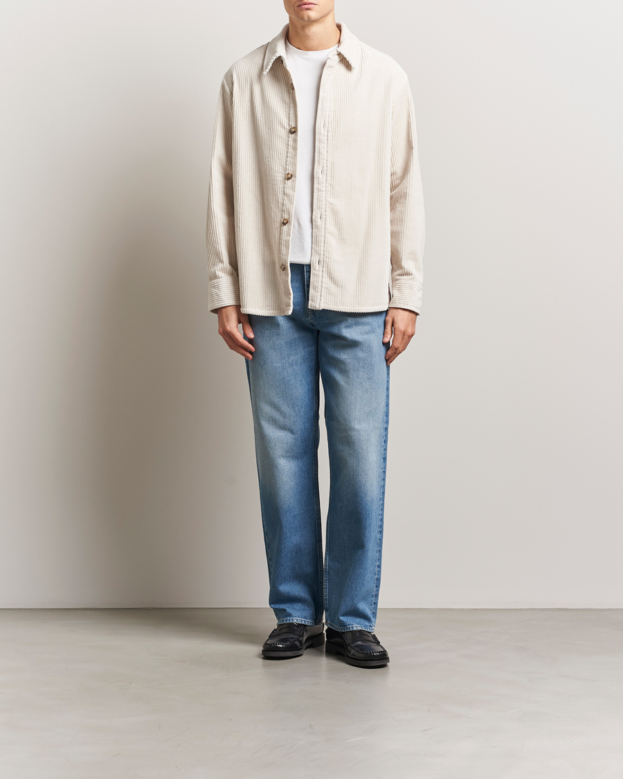Homme | Chemises | A.P.C. | Boris Wide-wale Corduroy Overshirt Ecru