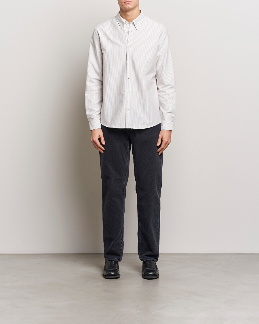 Homme | Chemises | A.P.C. | Greg Striped Oxford Shirt Beige/White