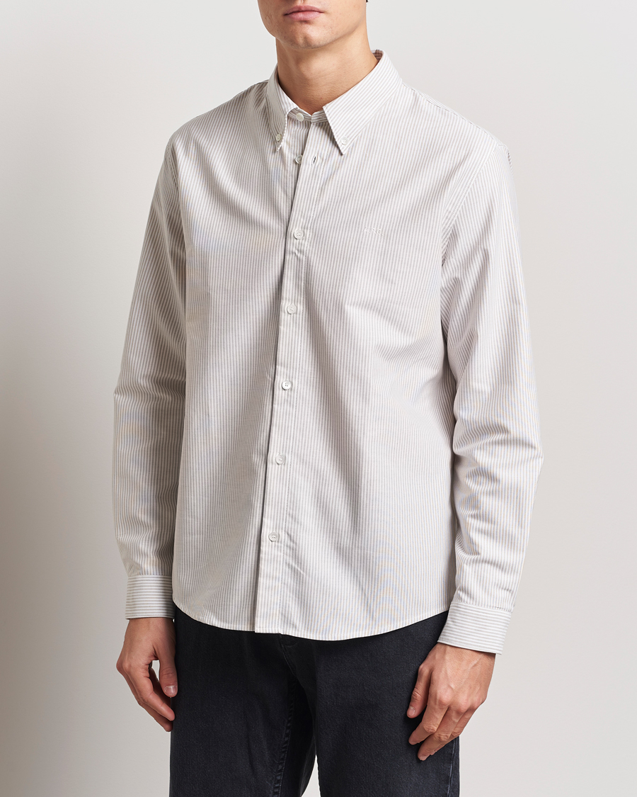 Homme | Chemises | A.P.C. | Greg Striped Oxford Shirt Beige/White