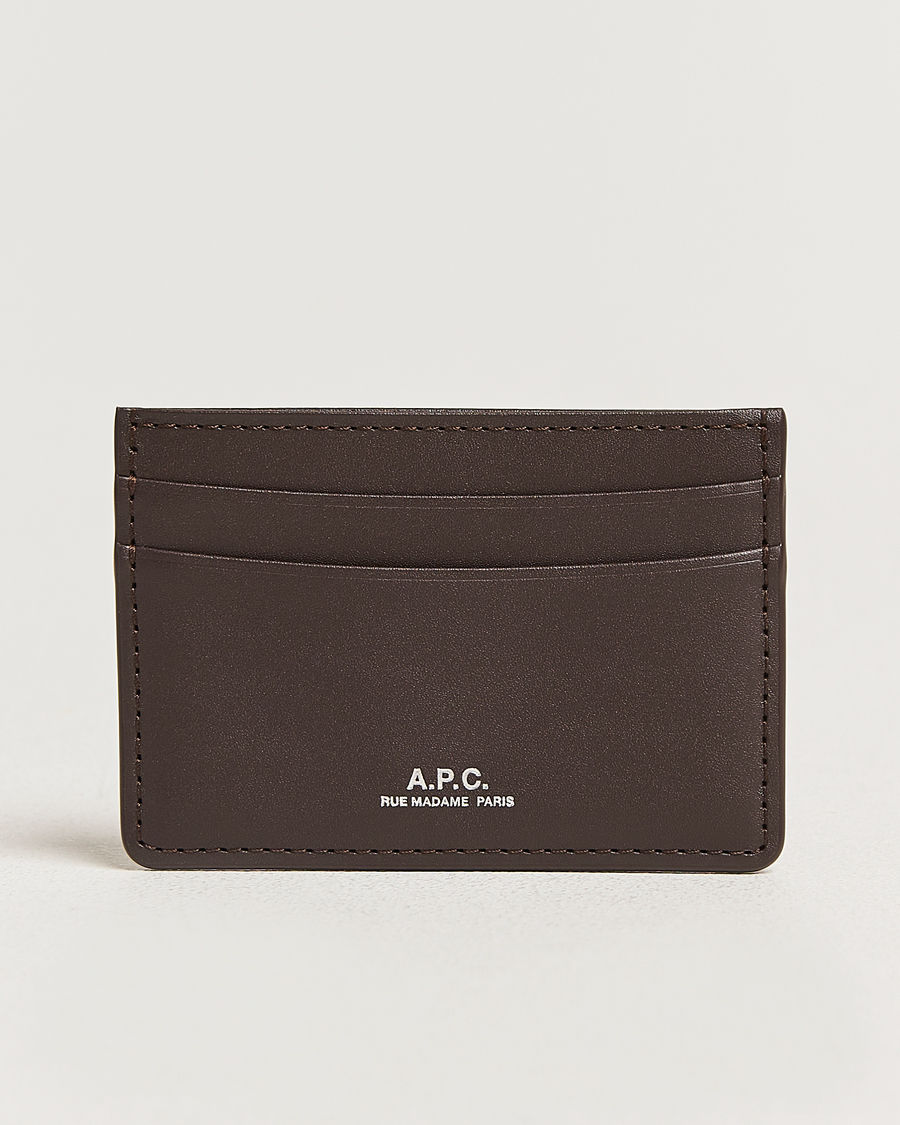 Homme | Portefeuilles | A.P.C. | A.P.C.Calf Leather Card HolderDark Brown