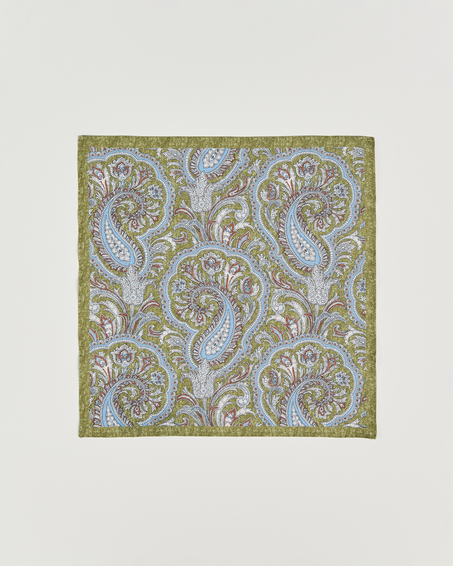 Homme | Amanda Christensen Box Set Printed Silk 8cm Tie With Pocket Square Green | Amanda Christensen | Box Set Printed Silk 8cm Tie With Pocket Square Green