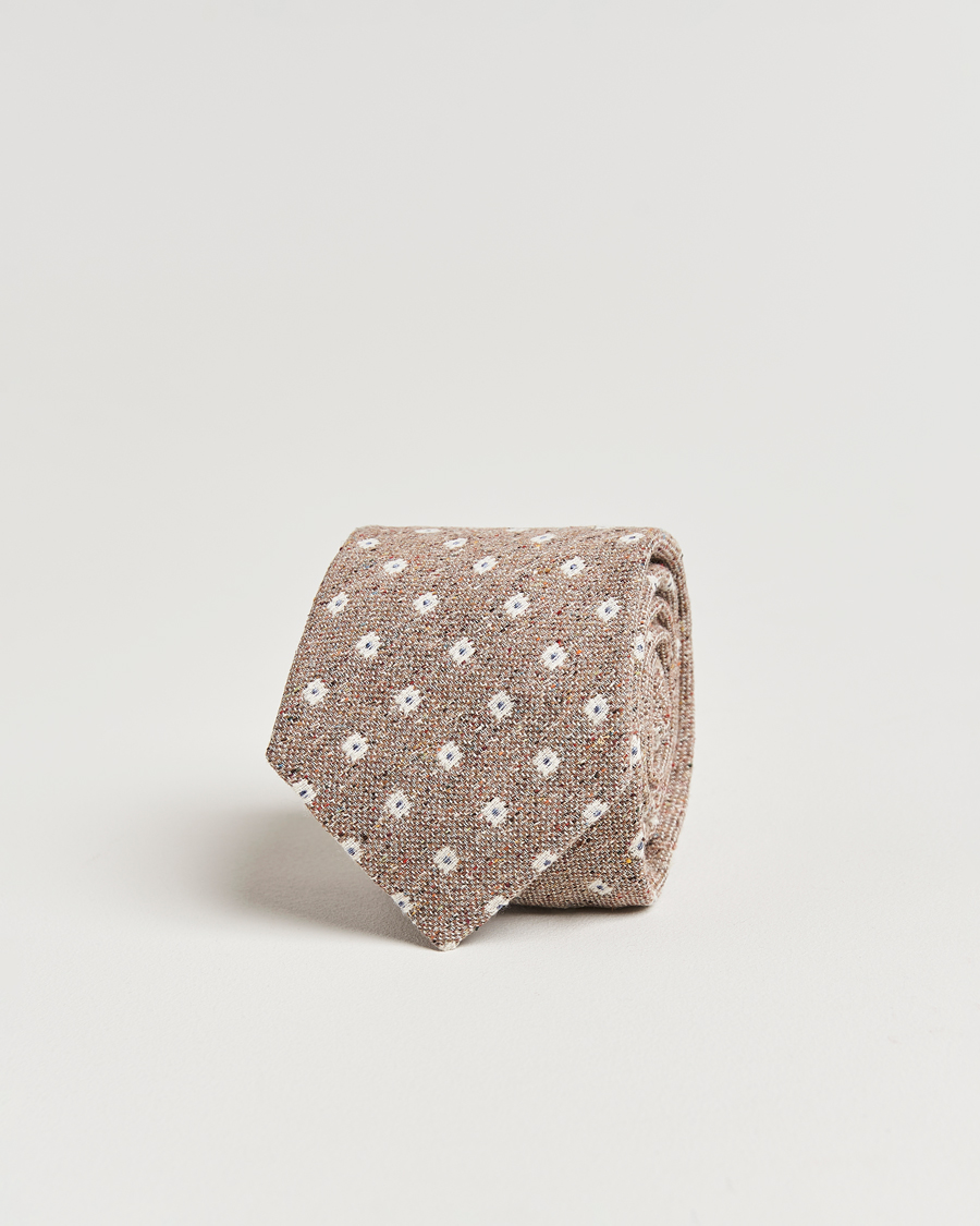 Homme | Amanda Christensen Silk/Cotton Bourette 8cm Tie Sand | Amanda Christensen | Silk/Cotton Bourette 8cm Tie Sand