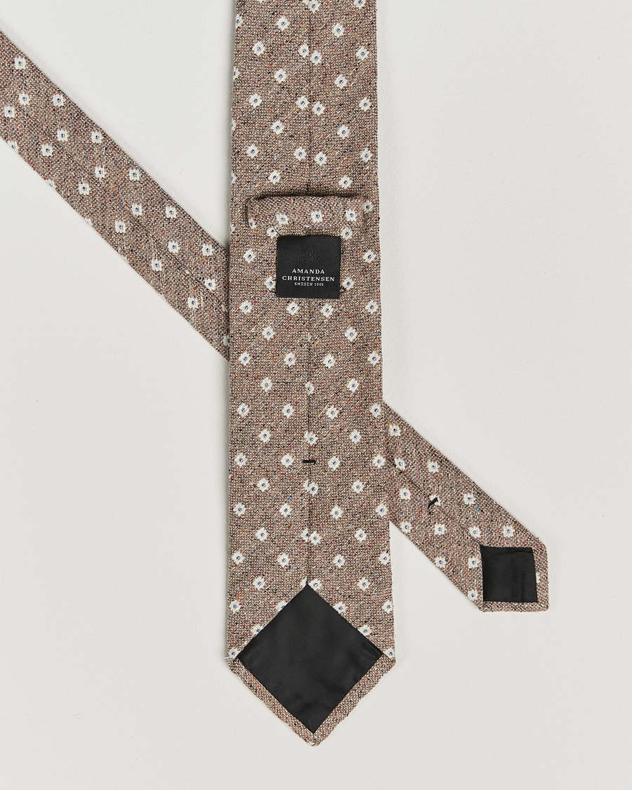 Homme | Amanda Christensen Silk/Cotton Bourette 8cm Tie Sand | Amanda Christensen | Silk/Cotton Bourette 8cm Tie Sand
