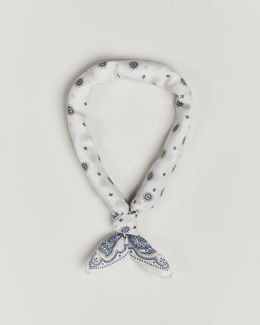 Homme | Amanda Christensen Cotton Voilé Printed Medallion Bandana Cream | Amanda Christensen | Cotton Voilé Printed Medallion Bandana Cream