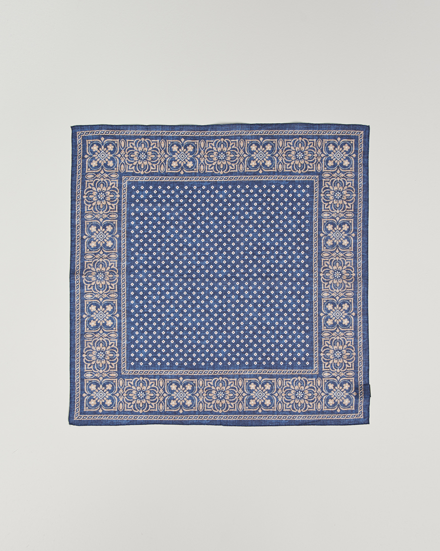 Homme | Amanda Christensen Cotton Voilé Printed Flower Bandana Navy | Amanda Christensen | Cotton Voilé Printed Flower Bandana Navy