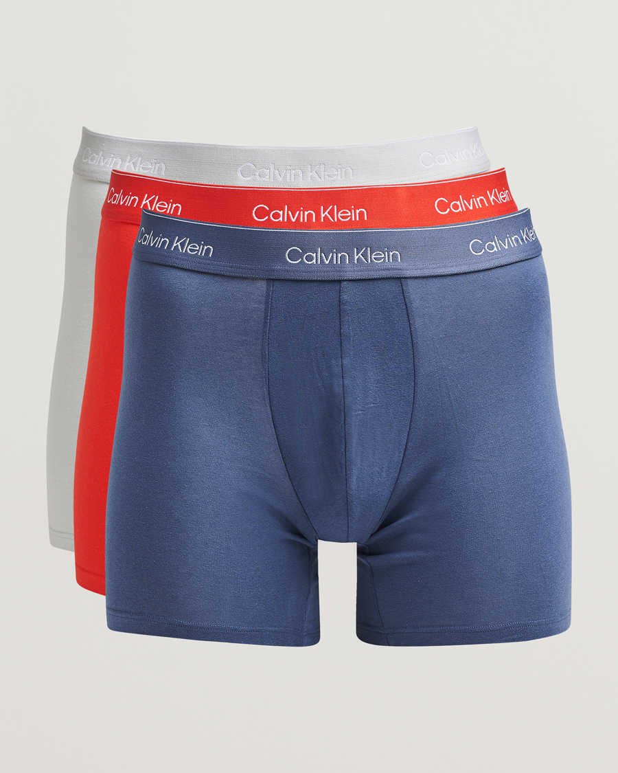 Homme | Sous-Vêtements Et Chaussettes | Calvin Klein | 3-Pack Icon Cotton Stretch Boxer Brief Blue/Grey/Red