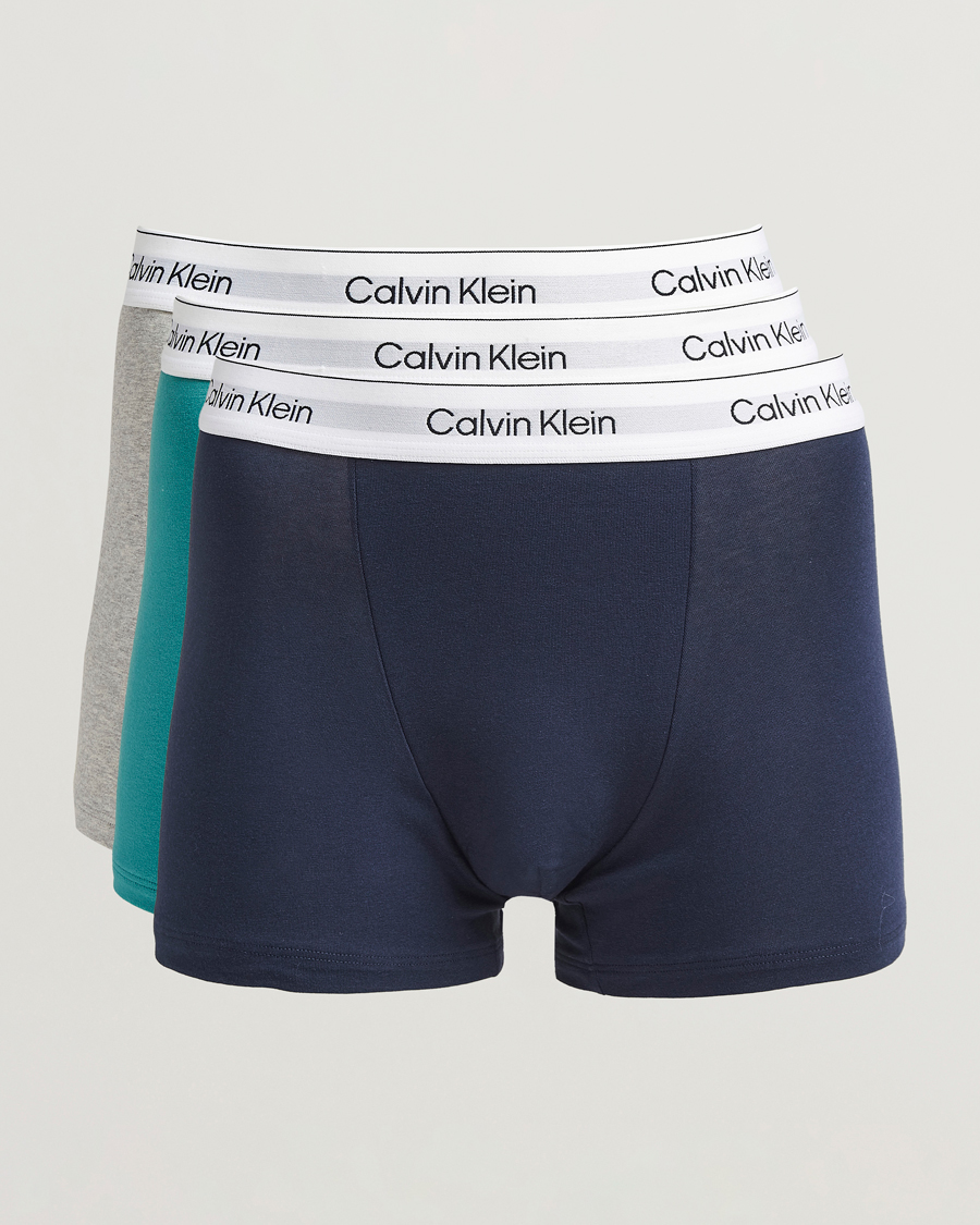 Homme | Sous-Vêtements Et Chaussettes | Calvin Klein | 3-Pack Icon Cotton Stretch Relaxed Trunk Blue/Grey/Green