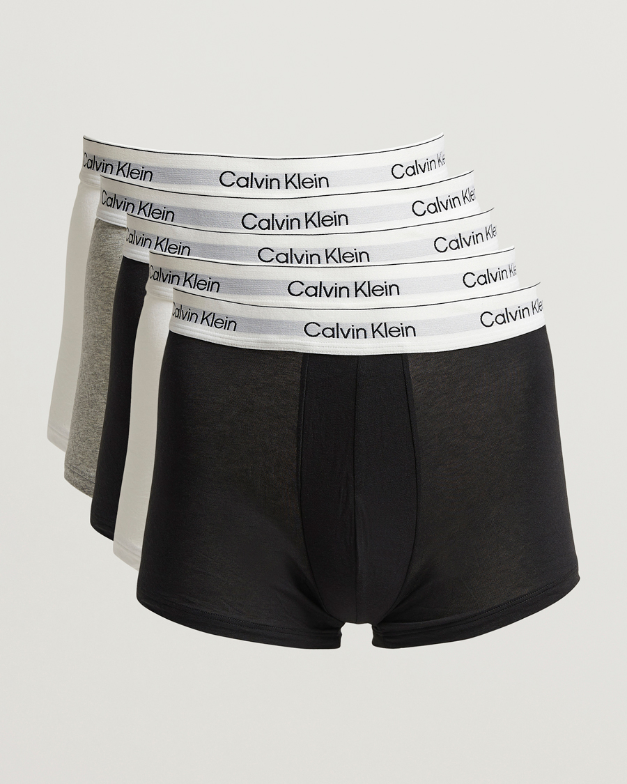 Homme | Sous-Vêtements Et Chaussettes | Calvin Klein | 5-Pack Icon Cotton Stretch Trunk Black/White/Grey