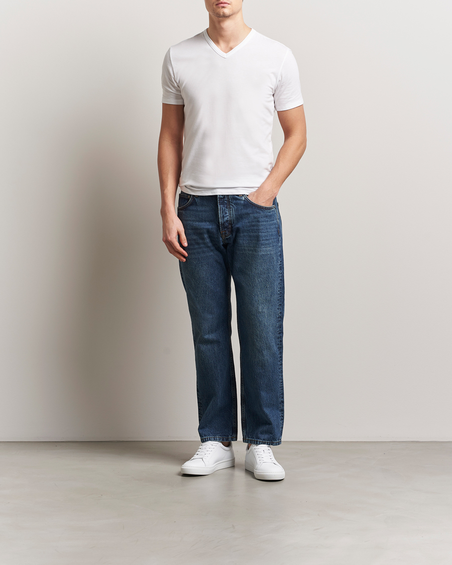 Homme | T-shirts | Calvin Klein | 3-Pack Cotton Stretch V-Neck T-Shirt White