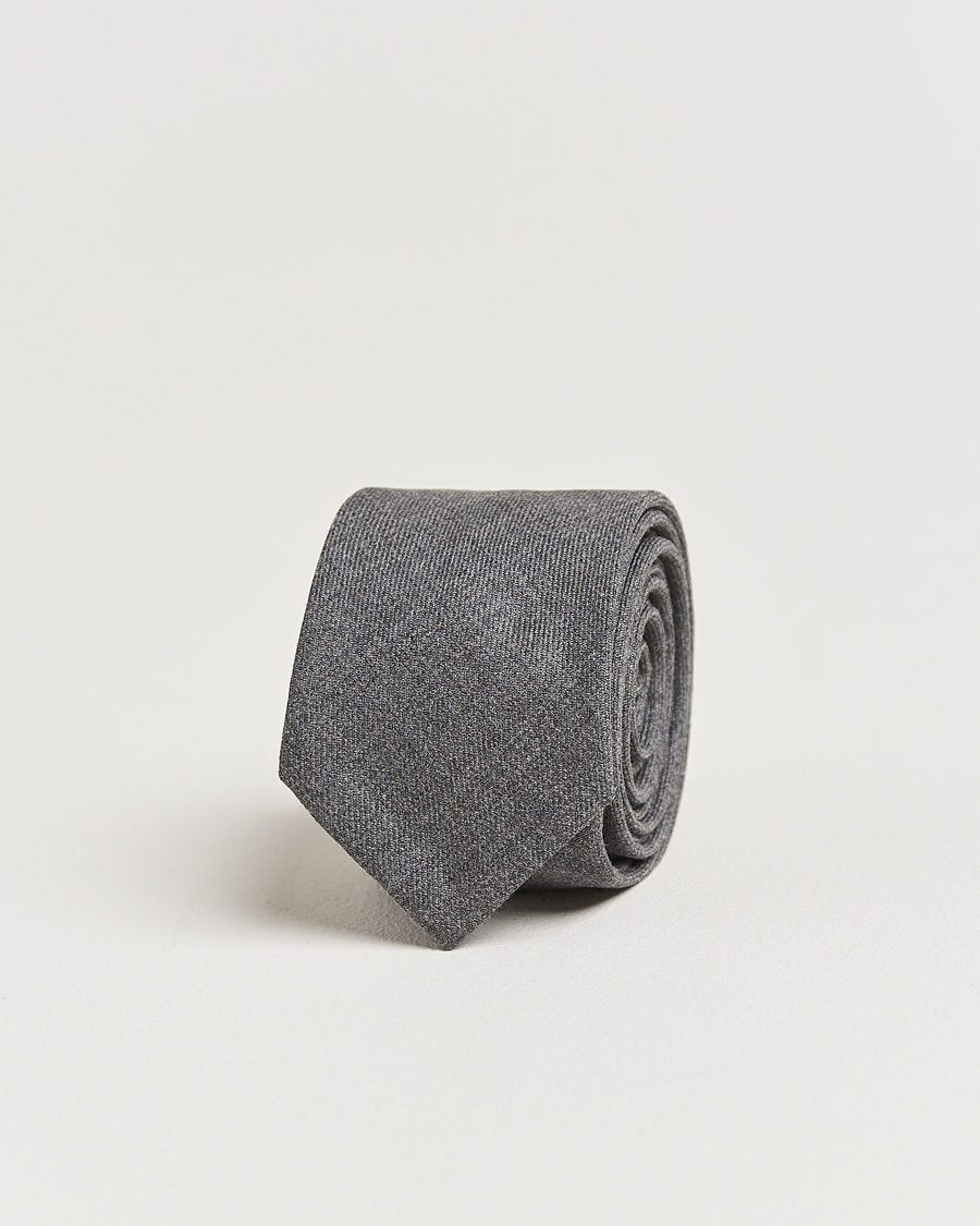 Homme | Thom Browne Super 120s Wool Tie Medium Grey | Thom Browne | Super 120s Wool Tie Medium Grey