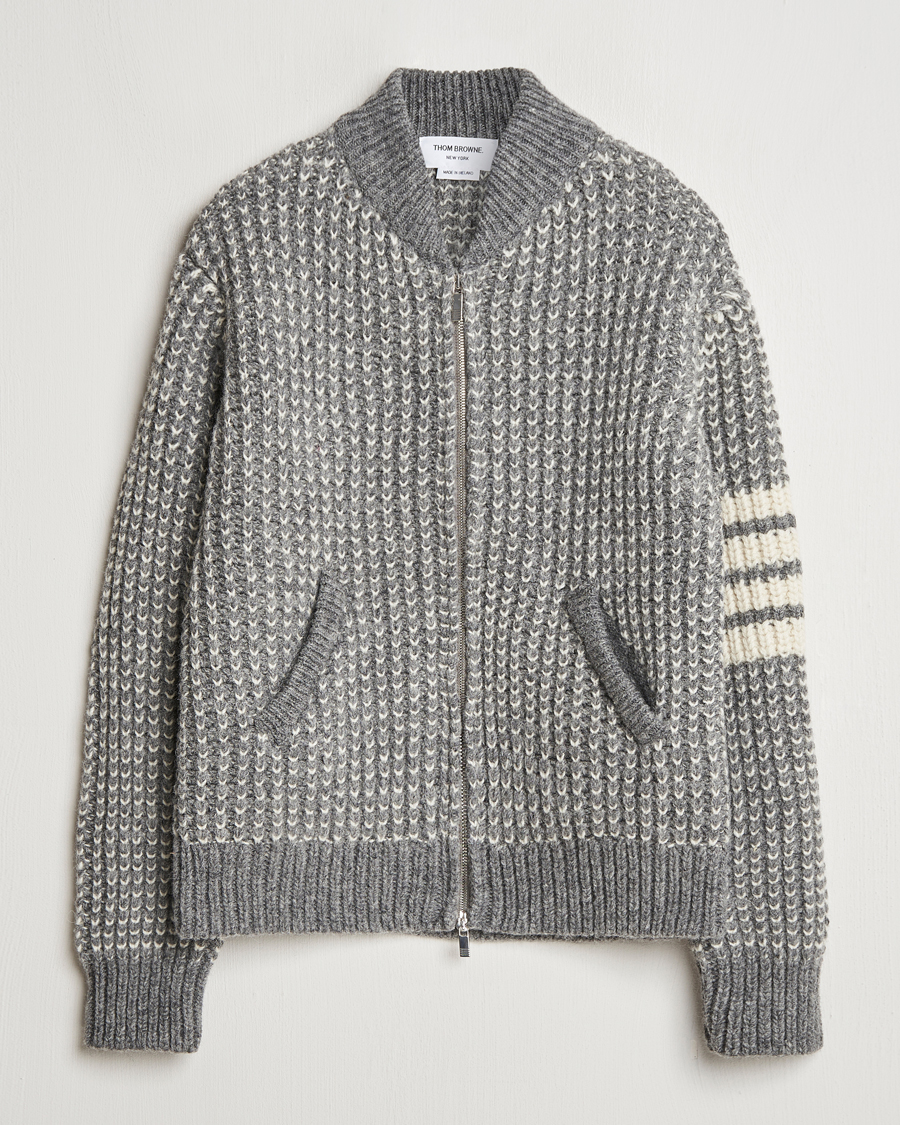 Homme | Manteaux Et Vestes | Thom Browne | Irish Wool Bomber Jacket Medium Grey