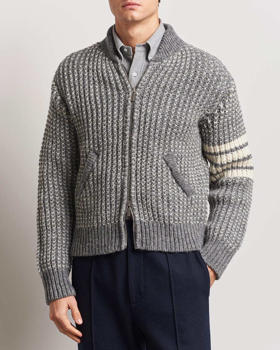 Homme | Manteaux Et Vestes | Thom Browne | Irish Wool Bomber Jacket Medium Grey