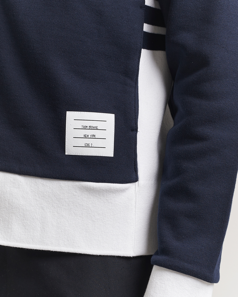 Homme | Pulls Et Tricots | Thom Browne | Color Block Zip Hoodie Navy