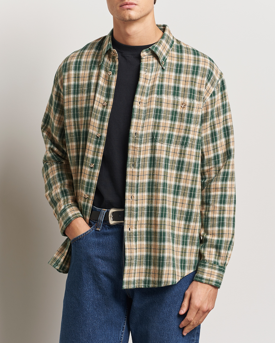 Homme | Chemises | Nudie Jeans | Julian Checked Farmers Shirt Racing Green