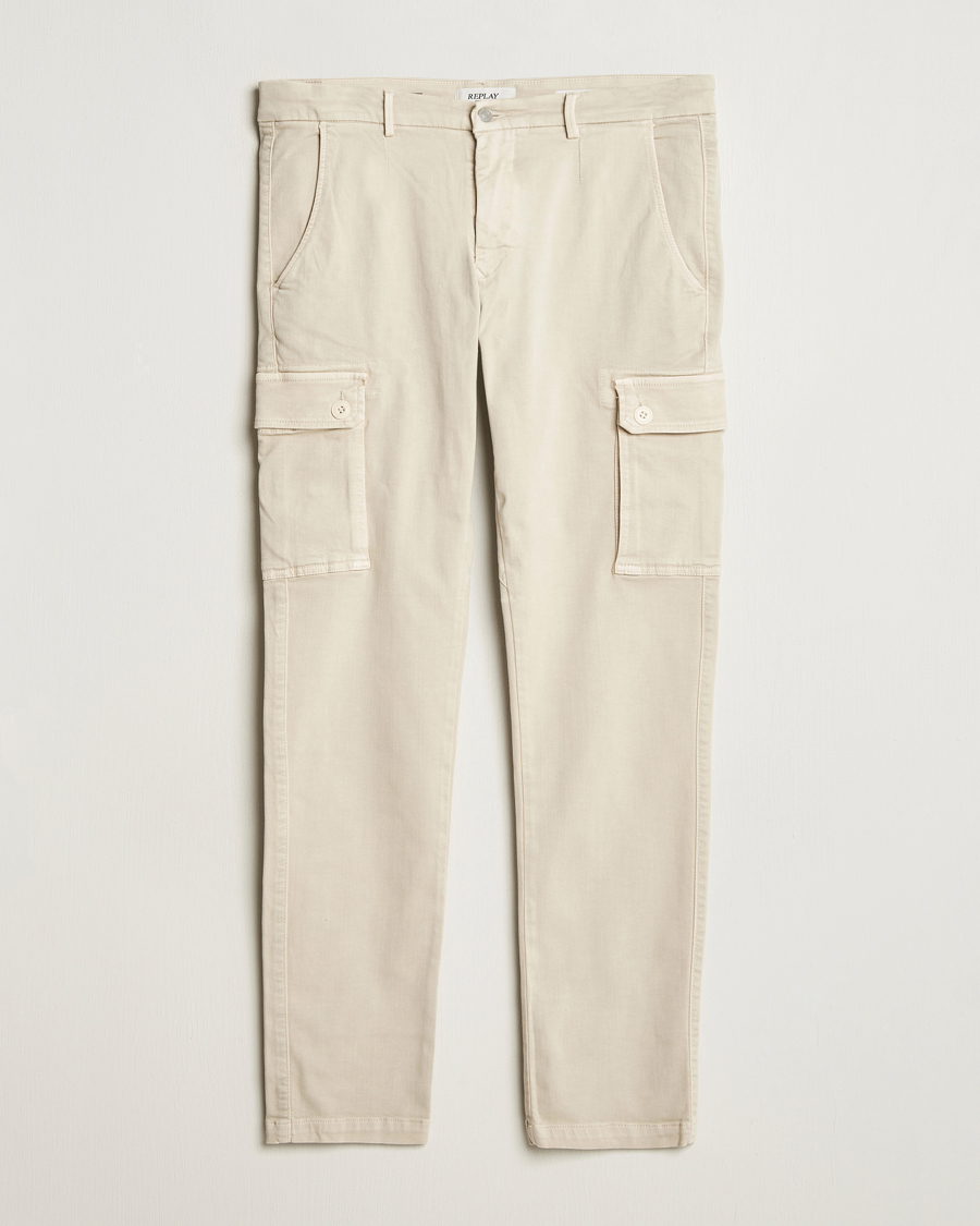 Homme | Pantalons | Replay | Jaan Hyperflex Cargo Pants Alabster