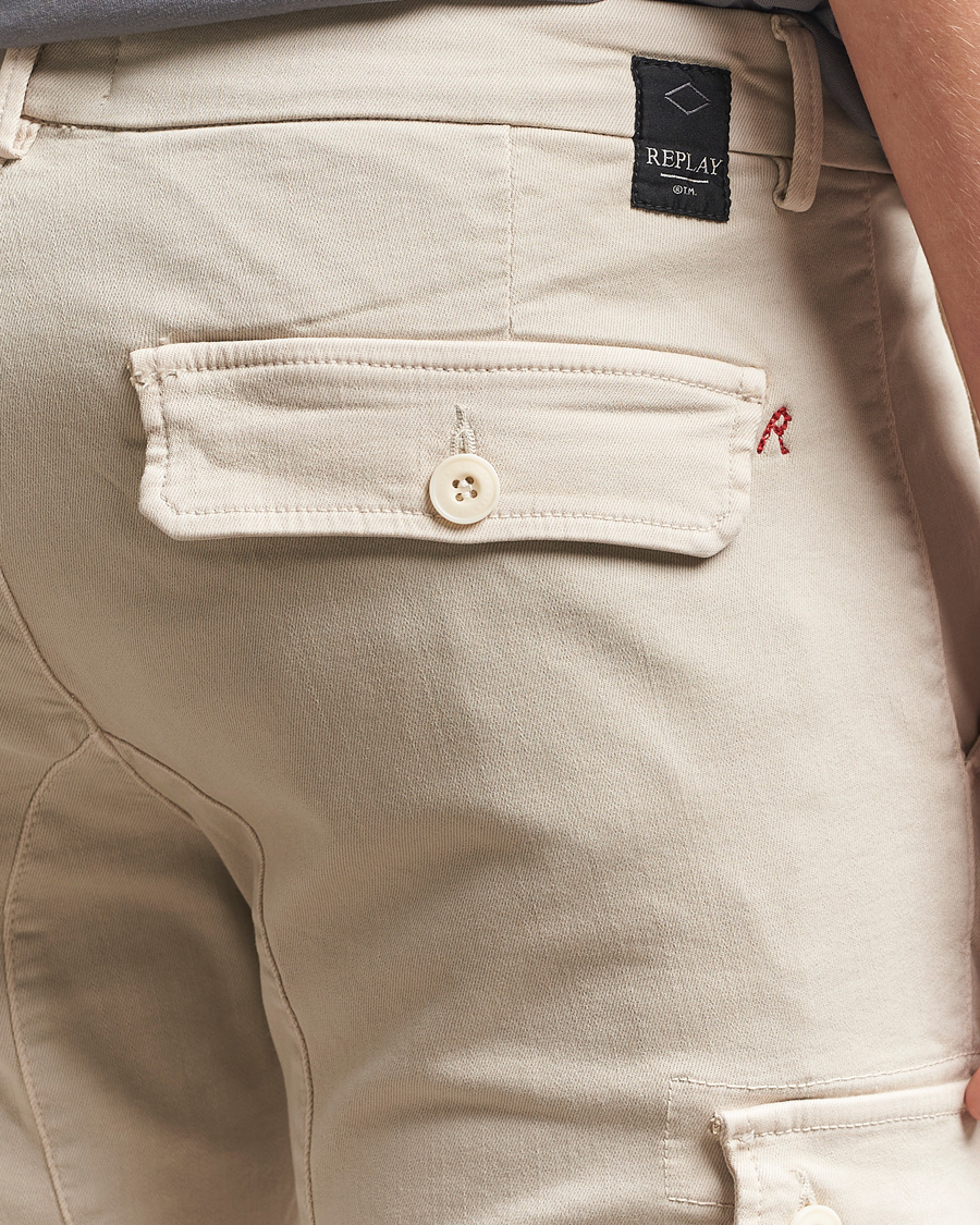 Homme | Pantalons | Replay | Jaan Hyperflex Cargo Pants Alabster