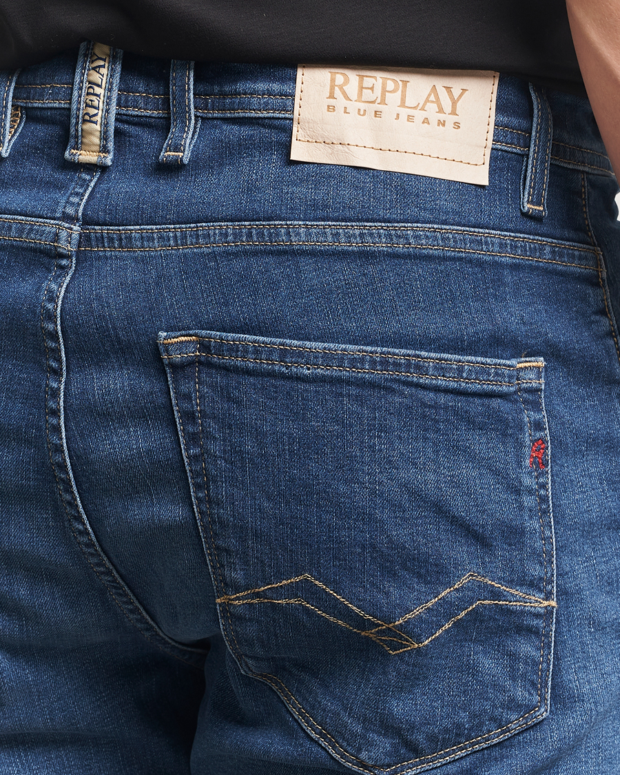 Homme | Shorts | Replay | RBJ981 Stretch Denim Shorts Dark Blue