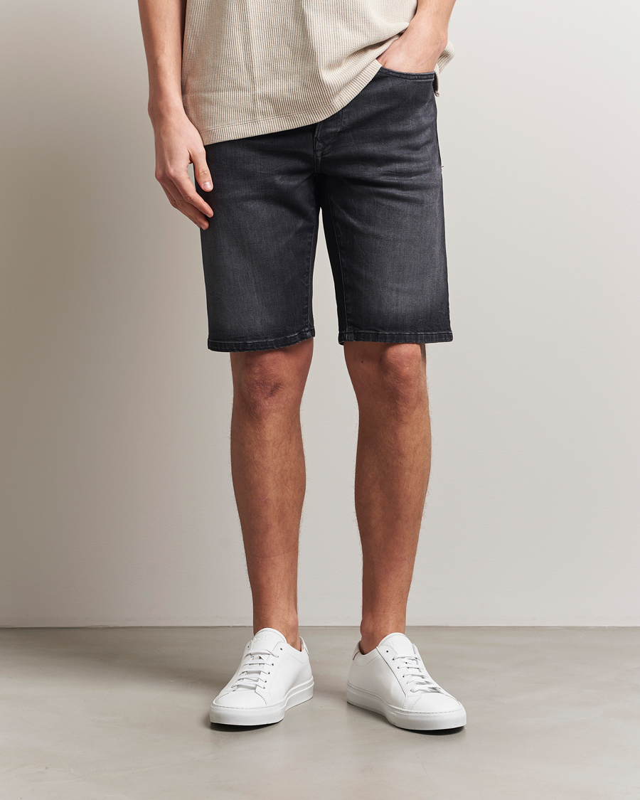 Homme | Shorts | Replay | RBJ981 Stretch Denim Shorts Washed Black