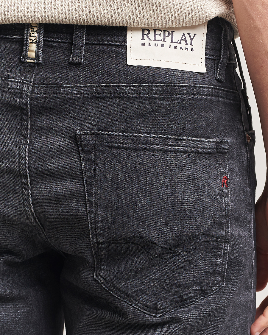 Homme | Shorts | Replay | RBJ981 Stretch Denim Shorts Washed Black