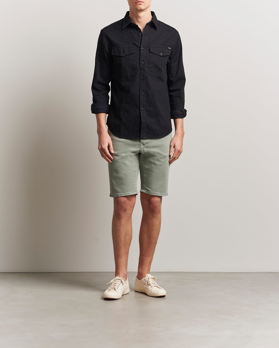 Homme | Shorts | Replay | RBJ981 Stretch Denim Shorts Light Sage Green