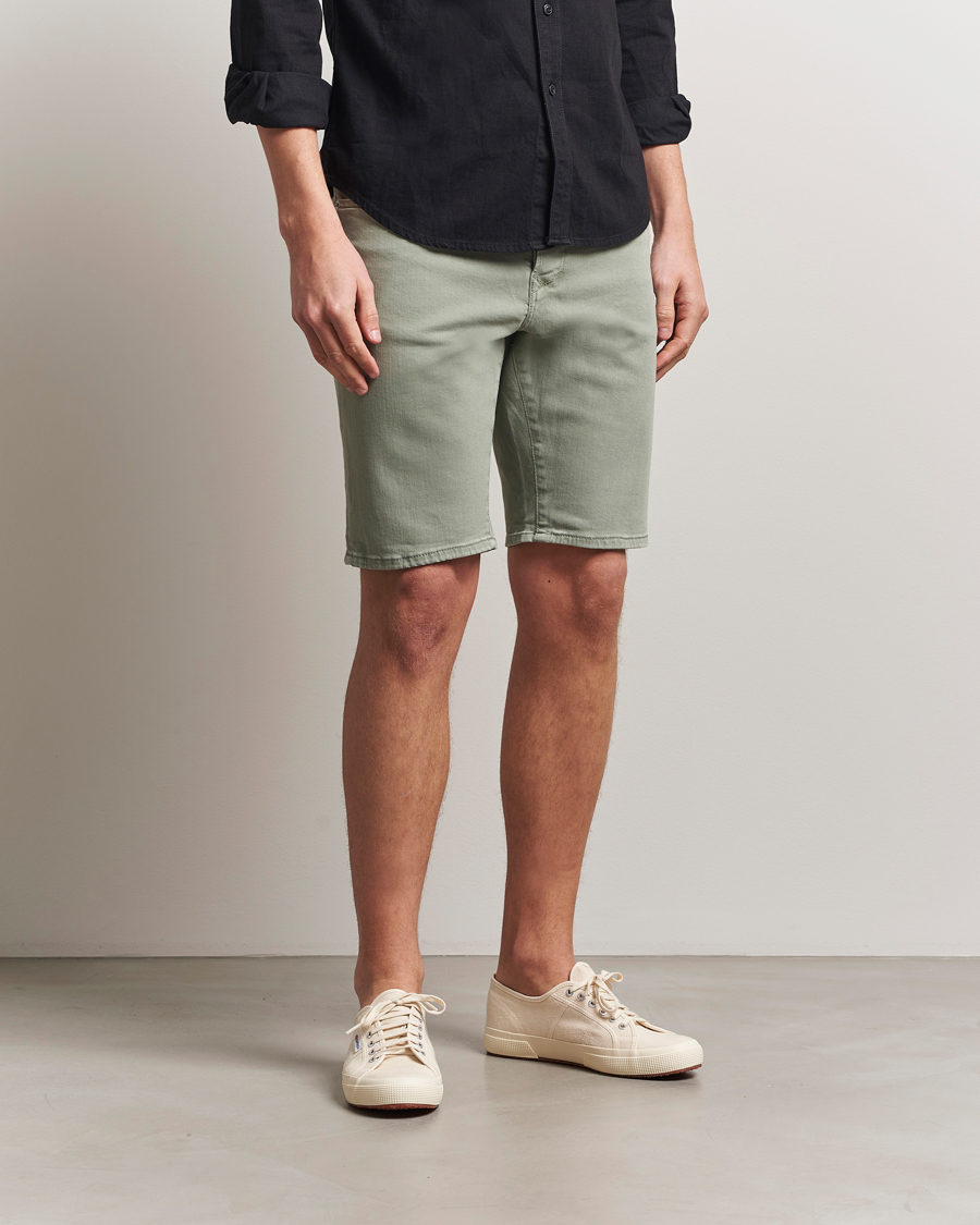 Homme | Shorts | Replay | RBJ981 Stretch Denim Shorts Light Sage Green