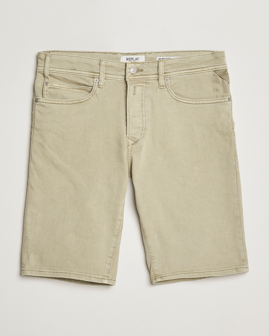 Homme | Shorts | Replay | RBJ981 Stretch Denim Shorts Oatmeal