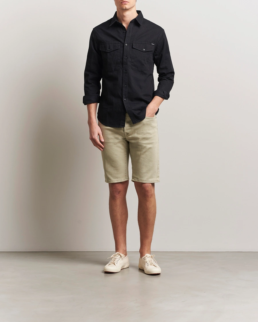 Homme | Shorts | Replay | RBJ981 Stretch Denim Shorts Oatmeal