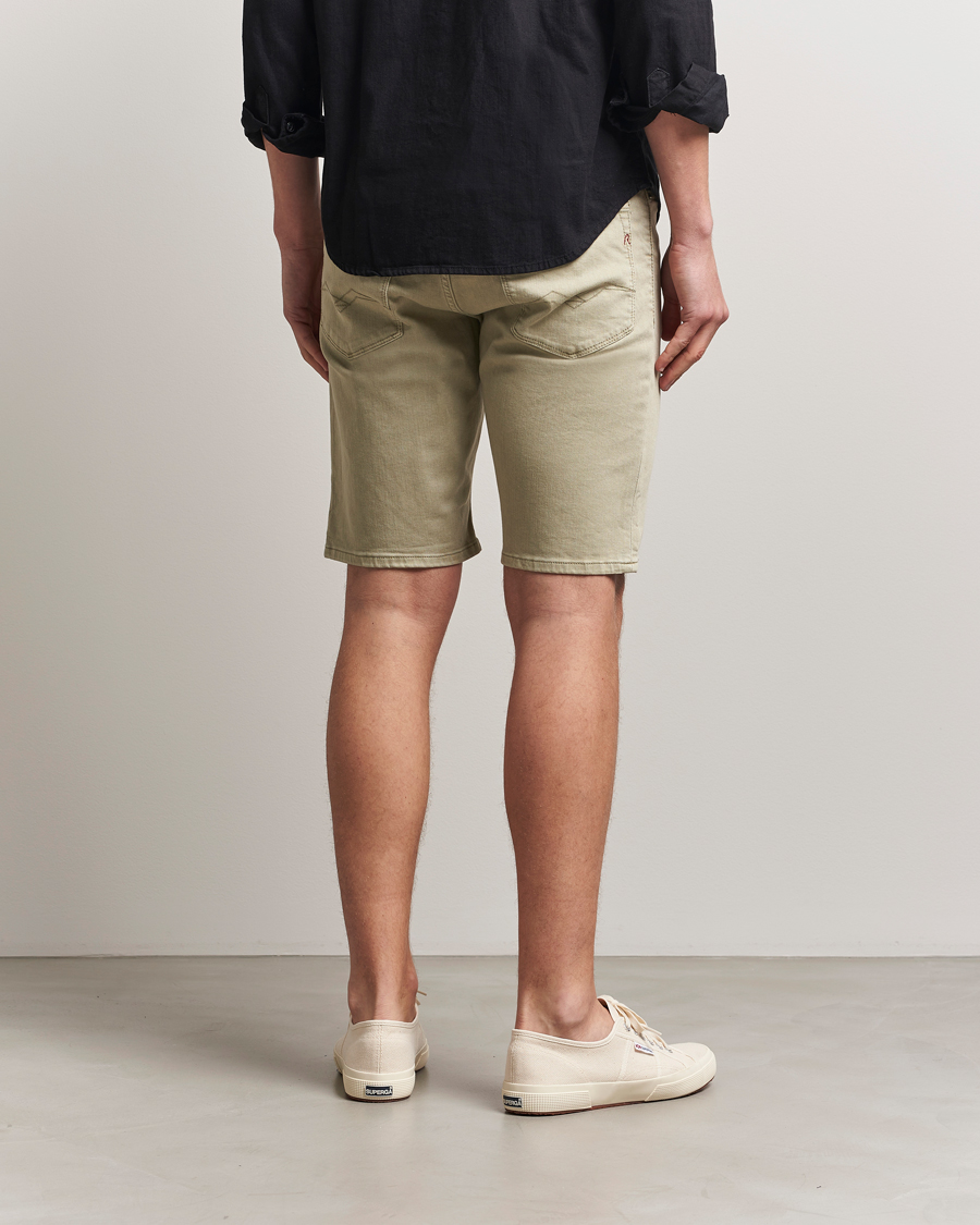 Homme | Shorts | Replay | RBJ981 Stretch Denim Shorts Oatmeal