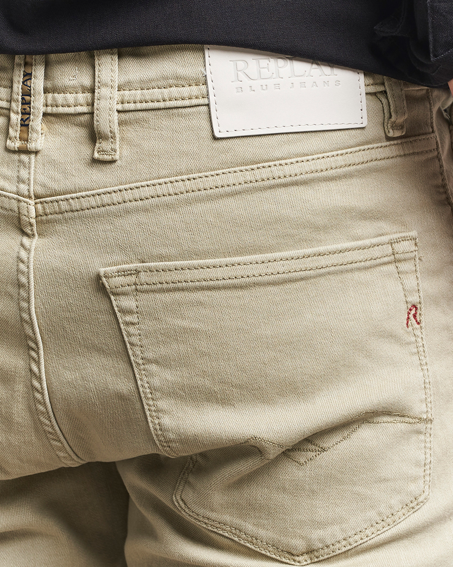 Homme | Shorts | Replay | RBJ981 Stretch Denim Shorts Oatmeal