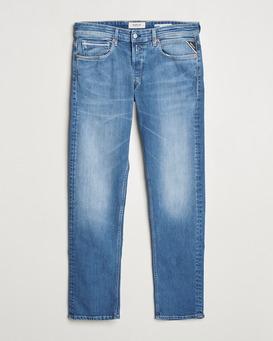 Homme | Jeans | Replay | Grover Straight Fit Stretch Eco Plus Jeans Medium Blue