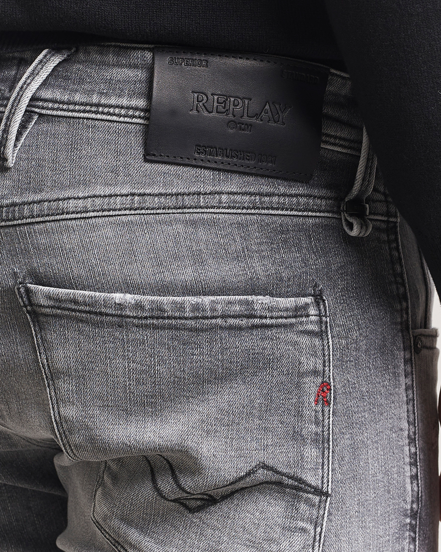 Homme | Jeans | Replay | Anbass Powerstretch Distressed Jeans Washed Grey