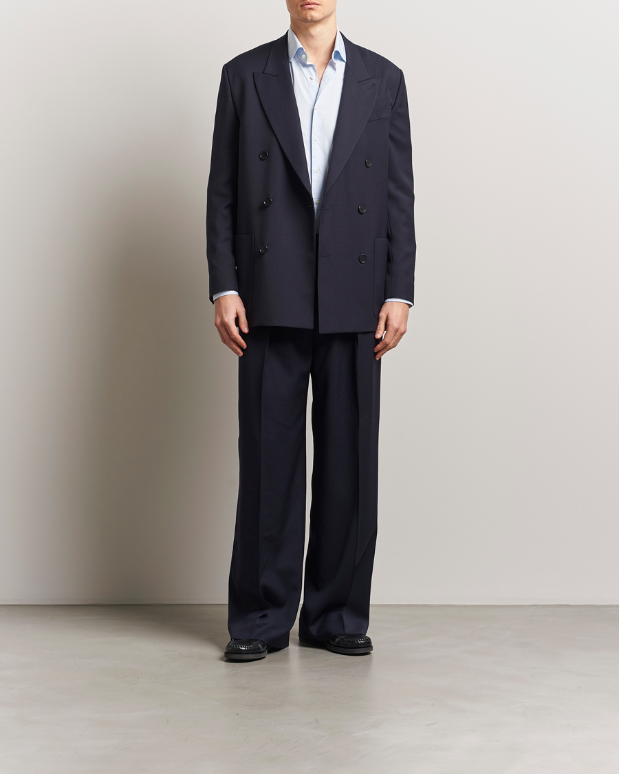 Homme | Blazers | Filippa K | Patch Pocket Double Breasted Blazer Navy