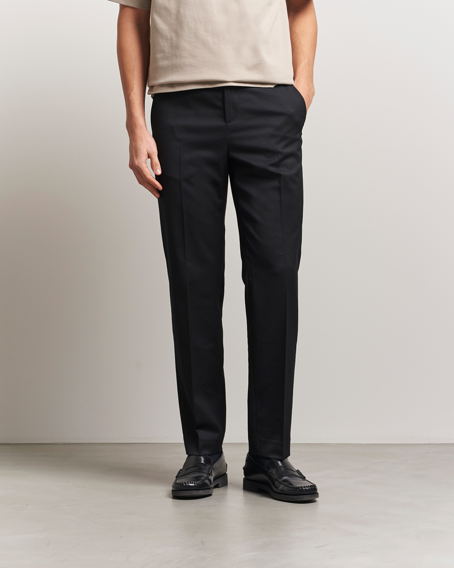 Homme | Pantalons | Filippa K | Troy Tailored Drawstring Trousers Black
