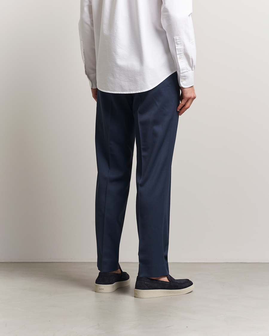 Homme | Pantalons | Filippa K | Relaxed Terry Wool Trousers Dusk Blue