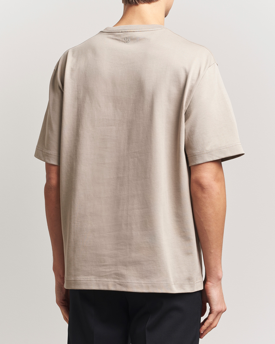 Homme | T-shirts | Filippa K | Heavy Cotton Crew Neck T-Shirt Moss Grey