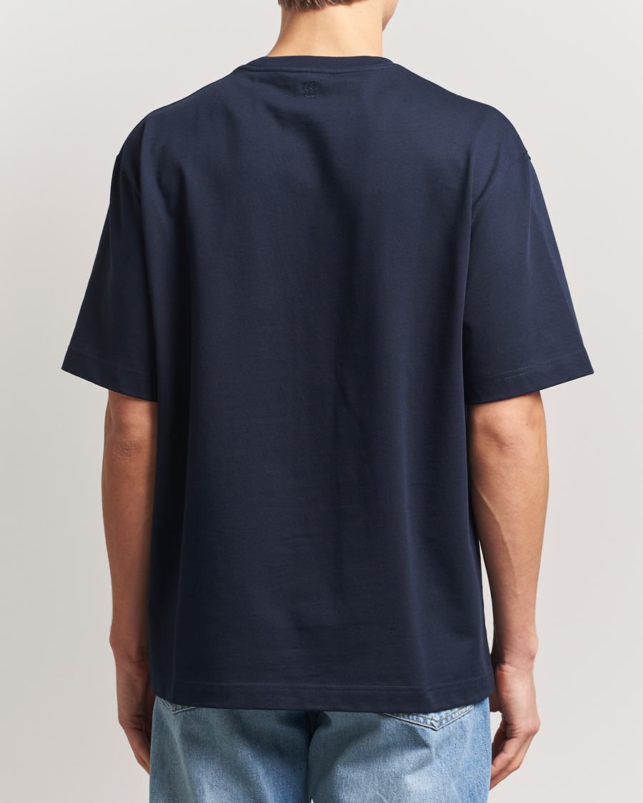 Homme | T-shirts | Filippa K | Heavy Cotton Crew Neck T-Shirt Navy