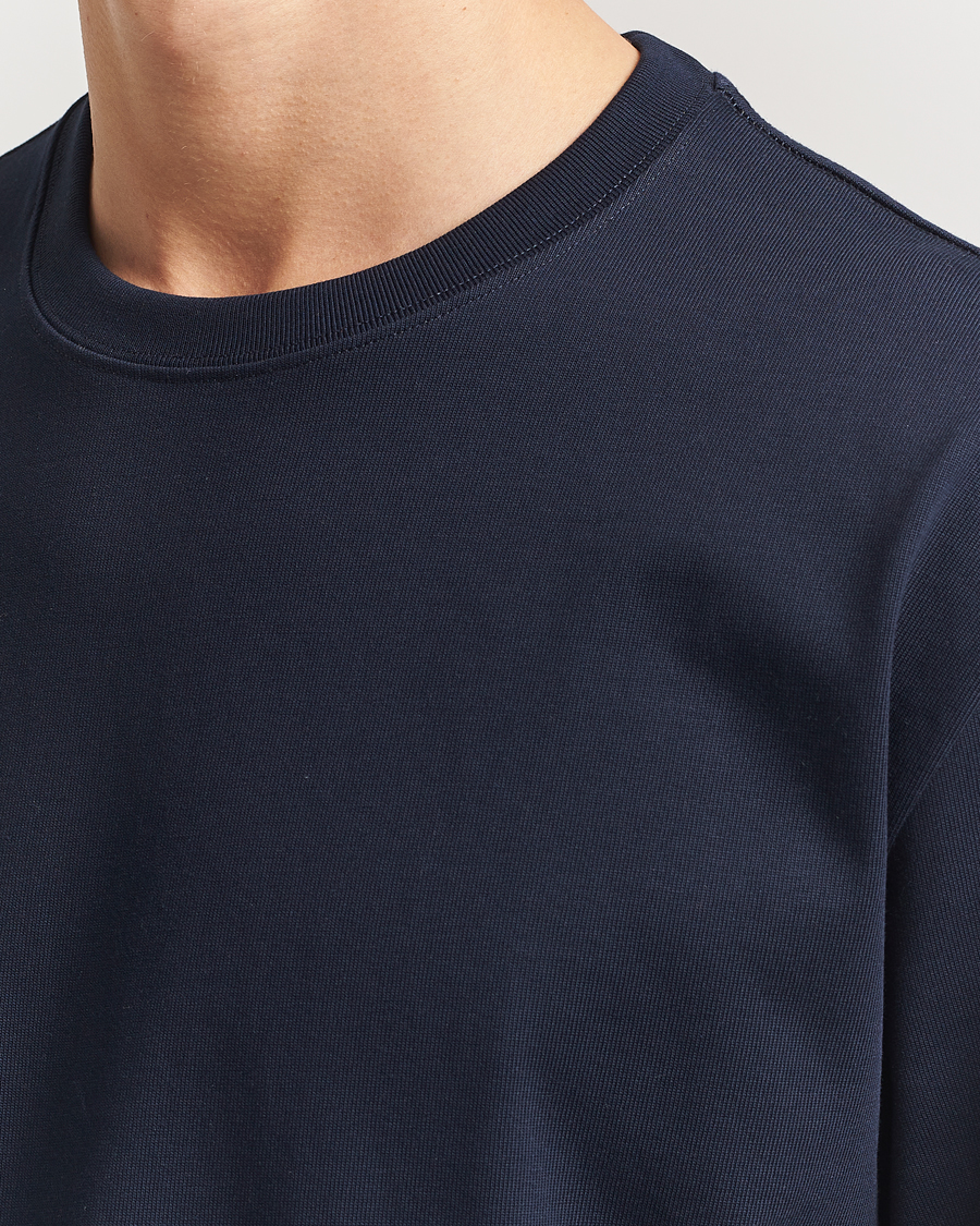 Homme | T-shirts | Filippa K | Heavy Cotton Crew Neck T-Shirt Navy