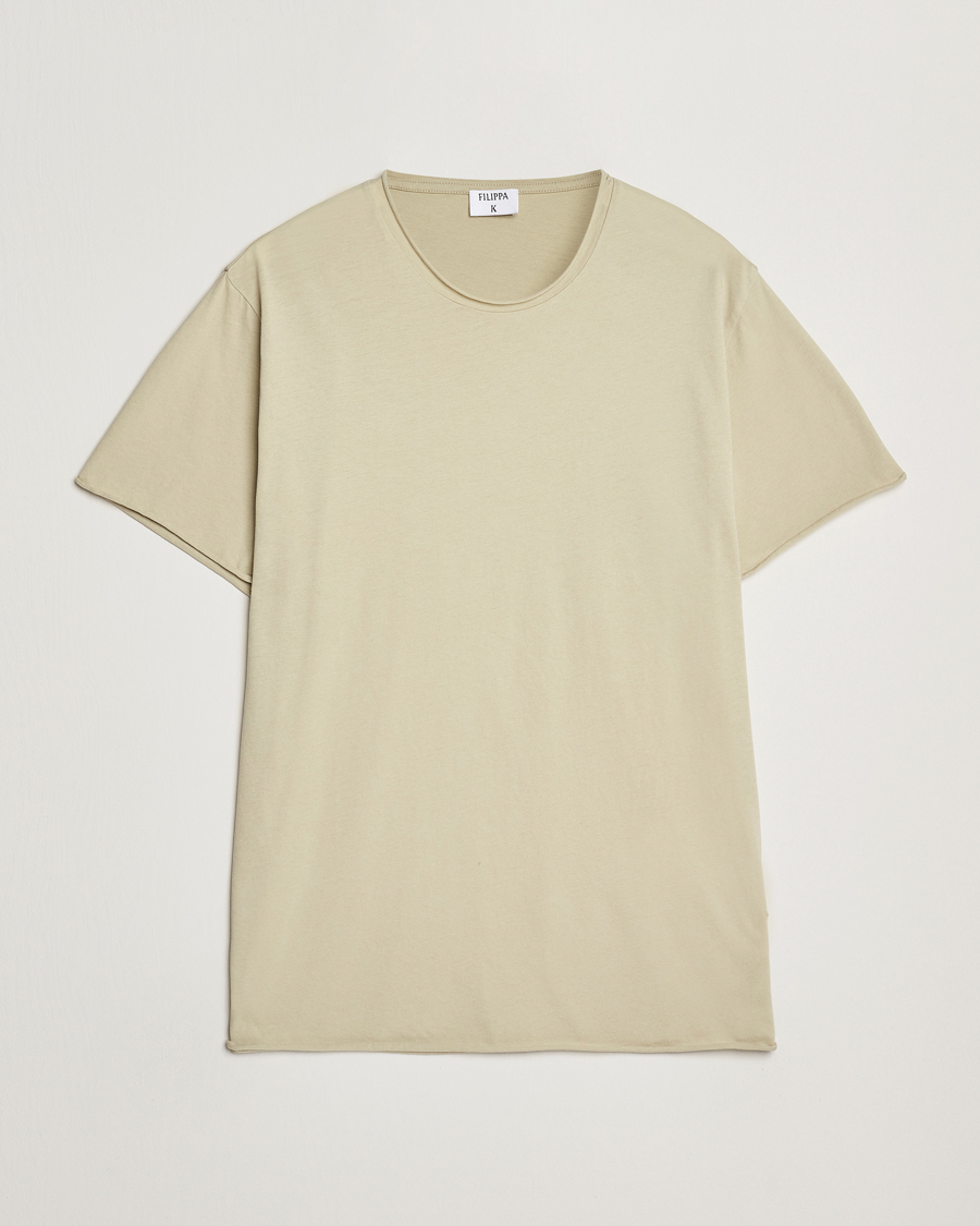 Homme | T-shirts | Filippa K | Roll Neck Crew Neck T-Shirt Faded Moss