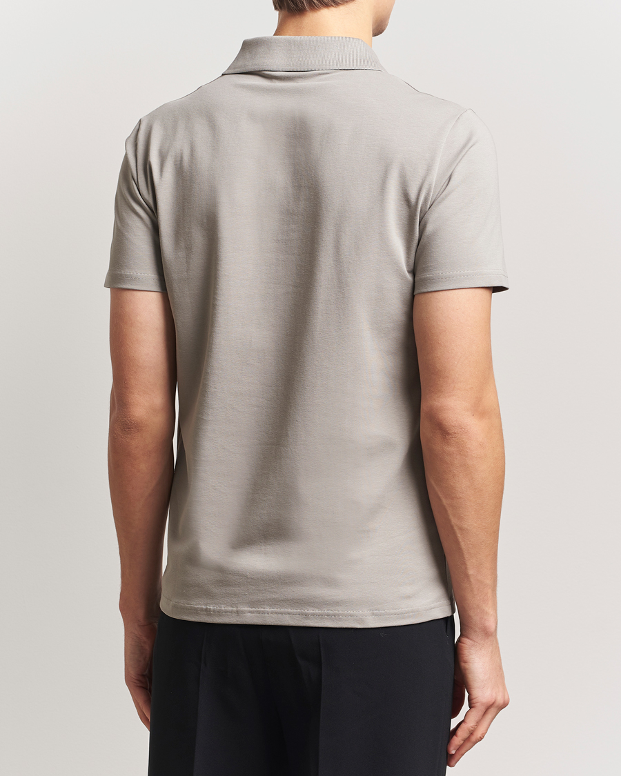 Homme | Polos | Filippa K | Soft Lycra Polo T-Shirt Dove Grey