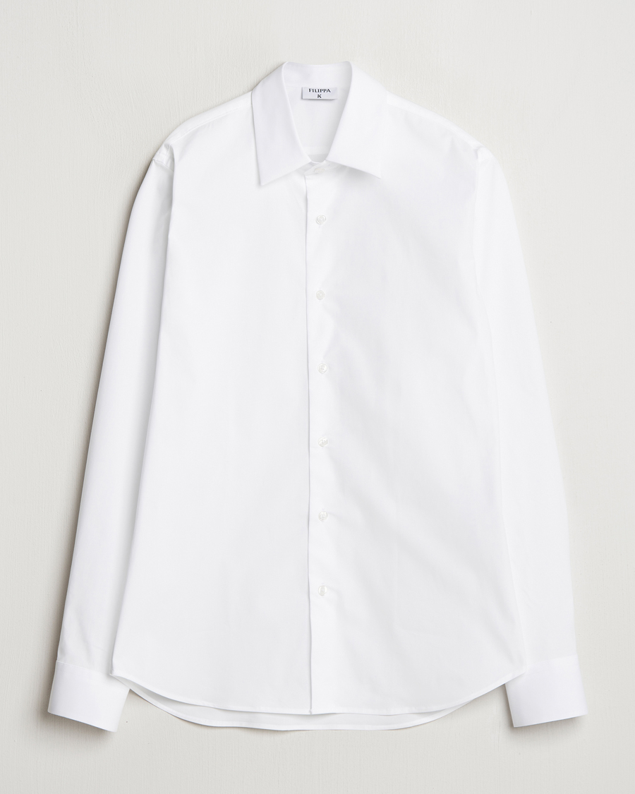 Homme | Chemises | Filippa K | Slim Cotton Stretch Shirt White