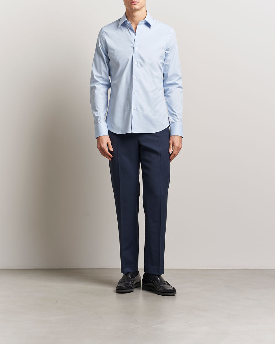 Homme | Chemises | Filippa K | Slim Cotton Stretch Shirt Light Blue