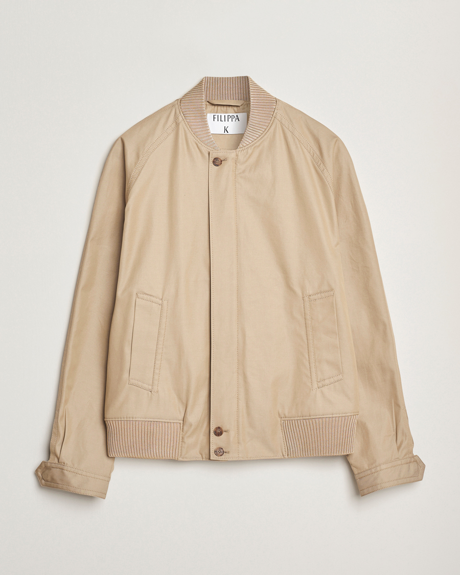 Homme | Manteaux Et Vestes | Filippa K | Cotton Track Jacket Khaki Beige