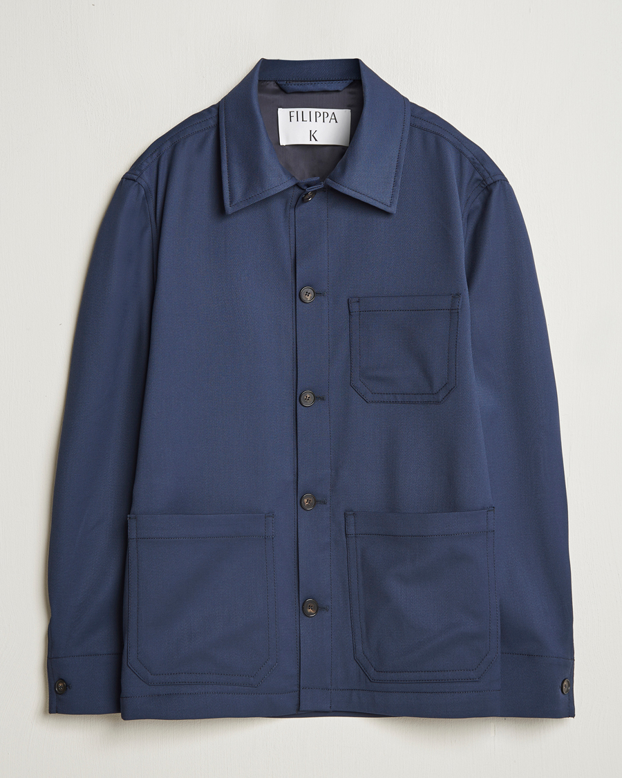Homme | Manteaux Et Vestes | Filippa K | Work Shirt Jacket Dusk Blue