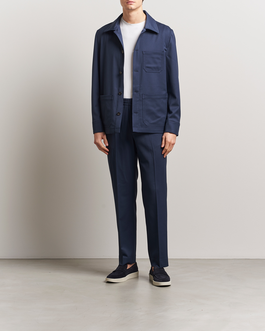 Homme | Manteaux Et Vestes | Filippa K | Work Shirt Jacket Dusk Blue